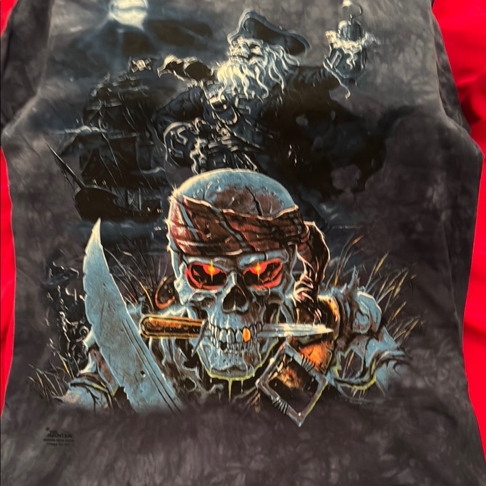 The Mountain Pirate Skull Graphic blue T-Shirt (mlb)-